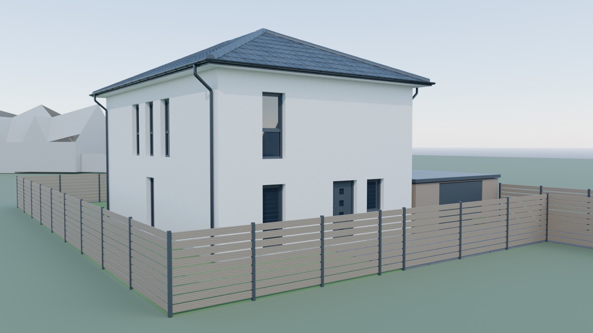 Stadtvilla Misburg mit Umgebung – 3D-Modell